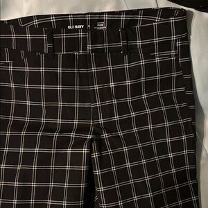 Old Navy Checkered Black and White Trousers